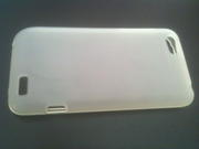 Стильный TPU белый силиконовый полупрозрачный чехол для HTC One V